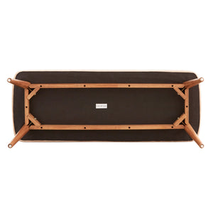 Homelegance By Top-Line Dakota Modern Tapered Upholstered Dining Bench Beige Wood