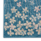 Nourison Tranquil TRA04 Machine Made Power-loomed No Border Indoor Only Contemporary  Rug Turquoise, Turquoise Blue 100% Polypropylene 99446485823