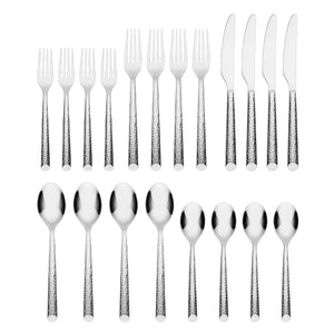 Lenox Cambridge Elsa Mirror Hammered 20-Piece Flatware Set NO COLOR METAL 329320CAMBMS12