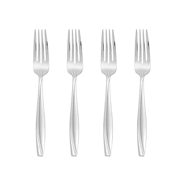Lenox Oneida Camlynn Everyday Flatware Salad Forks, Set of 4 Metallic, STAINLESS METAL T222004A