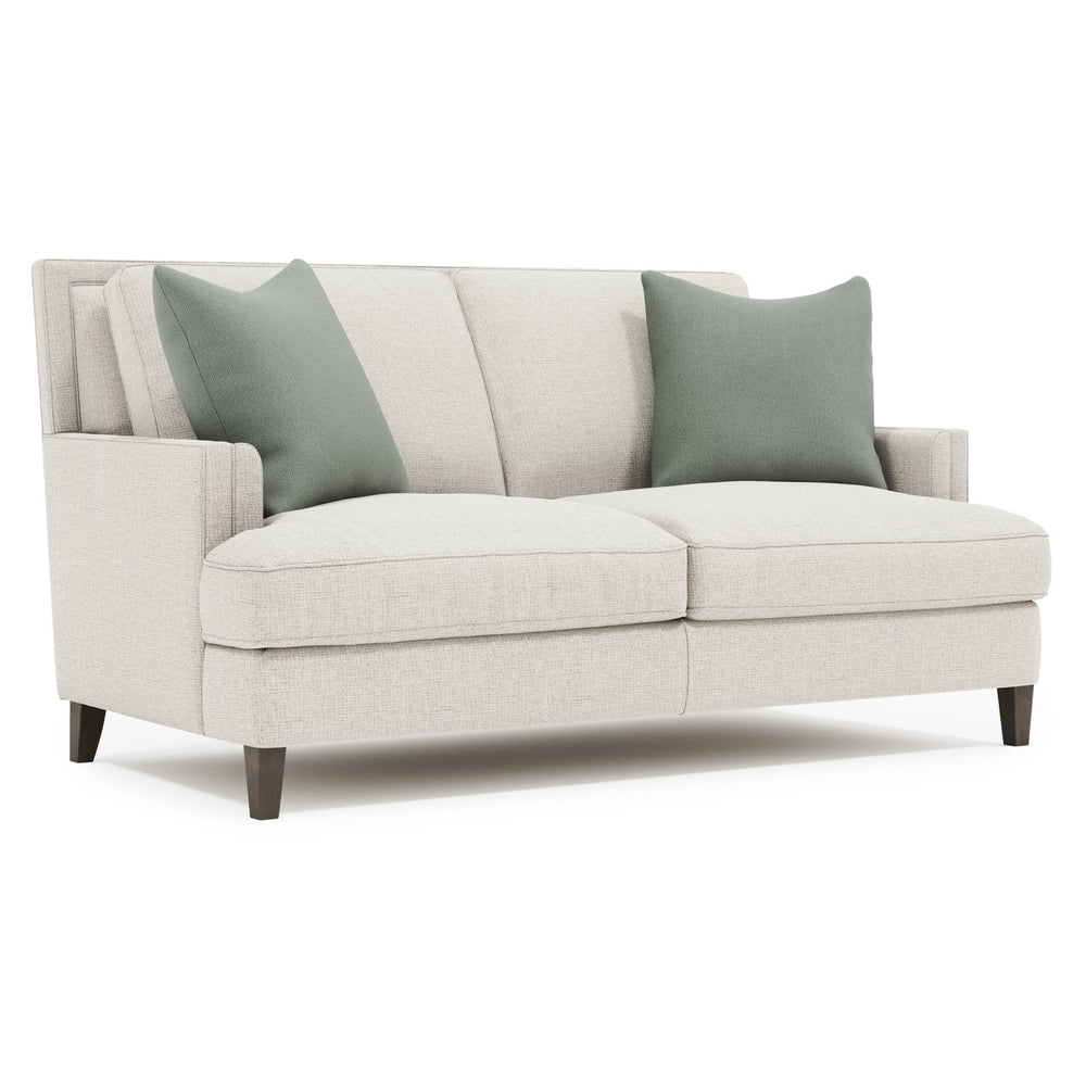 Bernhardt Bernhardt Addison Fabric Loveseat — Tailored Track Arms, Spring-Down Cushions, Tapered Portobello Legs (Made-To-Order) B1485B