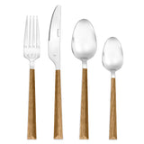 Hampton Forge Dali 16-Piece Flatware Set with Wood-Like Resin Handles