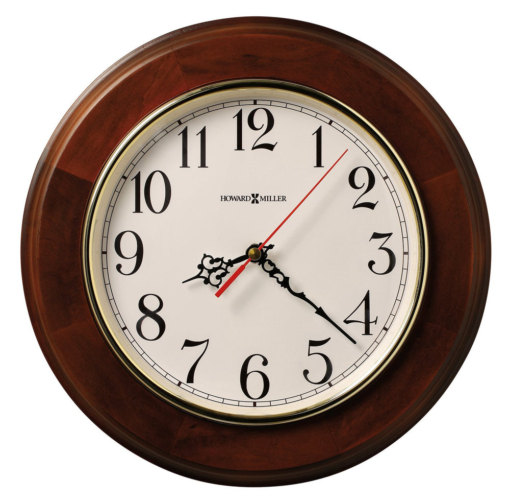 Hekman Furniture 620168 Brentwood Wall Clock - Vintage Windsor Cherry Finish With Quartz Movement For Any Room Decor Windsor Cherry Brentwood Wall Clock 620168