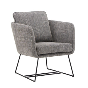 Homelegance By Top-Line Kannon Metal and Fabric Accent Chair Grey Polyester