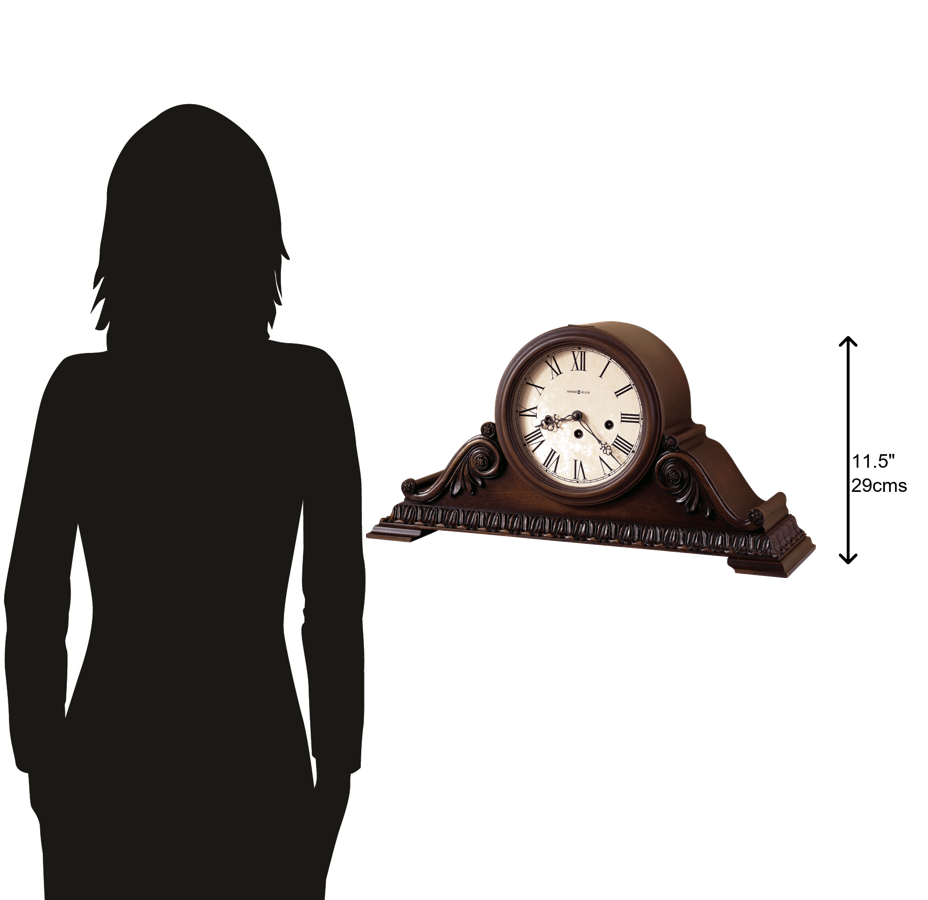 Hekman Furniture 630198 Classic Americana Cherry Mantel Clock With German Chime Movement & Elegant Design Details Americana Cherry Newley Mantel Clock 630198