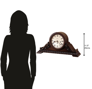 Hekman Furniture 630198 Classic Americana Cherry Mantel Clock With German Chime Movement & Elegant Design Details Americana Cherry Newley Mantel Clock 630198