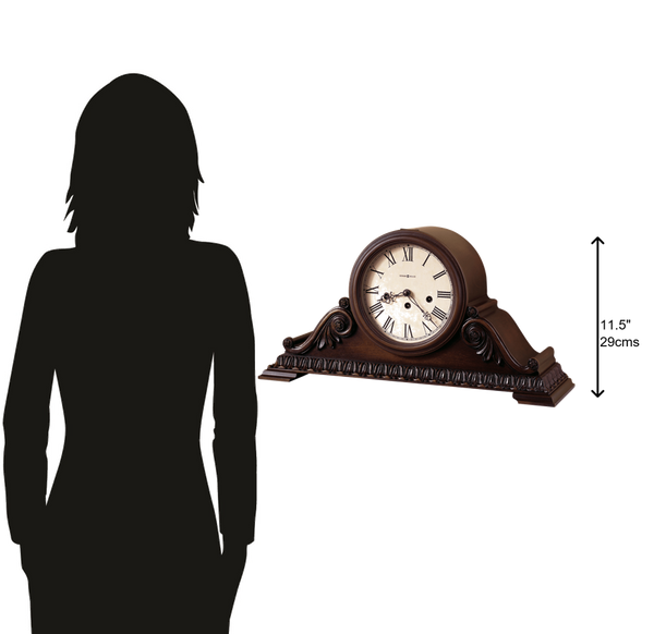 Hekman Furniture 630198 Classic Americana Cherry Mantel Clock With German Chime Movement & Elegant Design Details Americana Cherry Newley Mantel Clock 630198