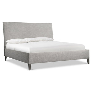 Bernhardt Bernhardt Menton King Panel Bed — Upholstered Modernist Headboard, Butterfly Flange & Sutton Feet (96) K2052