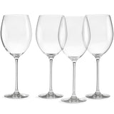 Tuscany Classics Bordeaux Wine Glasses, 4-Piece, Mouthblown Crystal, Break-Resistant