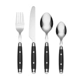 Cambridge Jubilee Black 16-Piece Flatware Set with Mirror Finish, Service for 4