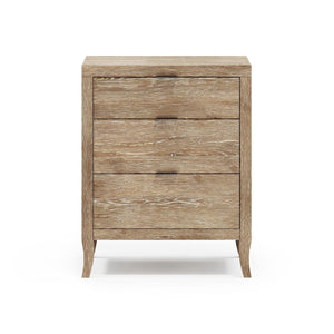 Bernhardt Bernhardt Tribeca Nightstand With Aurum White Oak Finish, 3 Soft-Close Drawers & Usb Charging 333220