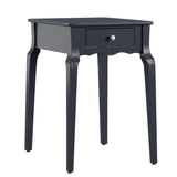 Homelegance By Top-Line Jessip 1-Drawer Wood Side Table Black Wood