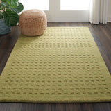 Nourison Perris PERR1 Handmade Woven No Border Indoor Only Contemporary  Rug Green, Green 100% Wool 99446223029