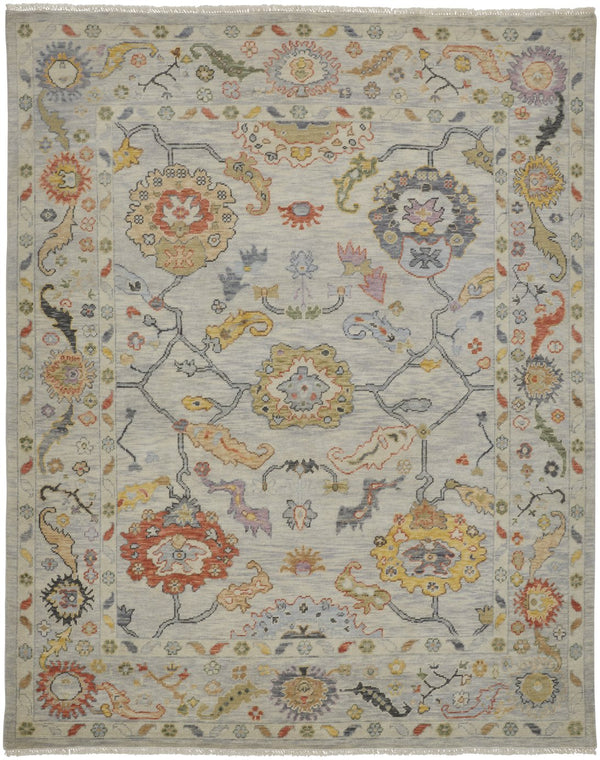 Feizy Rugs Karina Hand-knotted Wool Rug - Timeless Elegance And Modern Functionality For Sophisticated Decor Gray,Yellow,Red Wool 9096793fmlt000p00