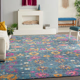 Nourison Passion PSN01 Machine Made Power-loomed No Border Indoor Only Bohemian Transitional Rug Denim, Denim 100% Polypropylene 99446002730