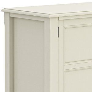 English Elm Burlington 72" Tv Media Stand In Antique White - Handcrafted Storage, Timeless Design & Durability B136P159512