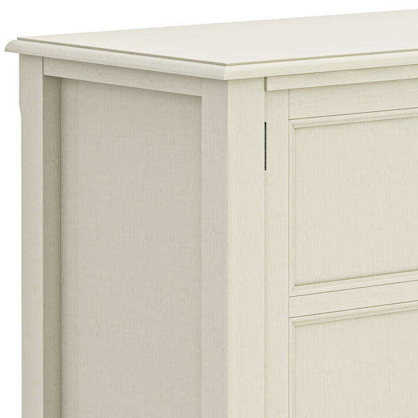 English Elm Burlington 72" Tv Media Stand In Antique White - Handcrafted Storage, Timeless Design & Durability B136P159512