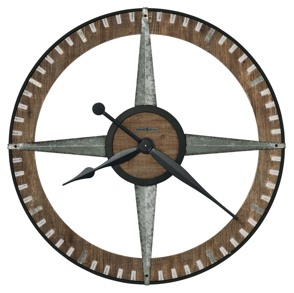 Hekman Furniture 625709 Rustic Wall Clock - Stunning Distressed Wood & Metal Design, Perfect For Modern Or Vintage Decor  Buster Wall Clock 625709