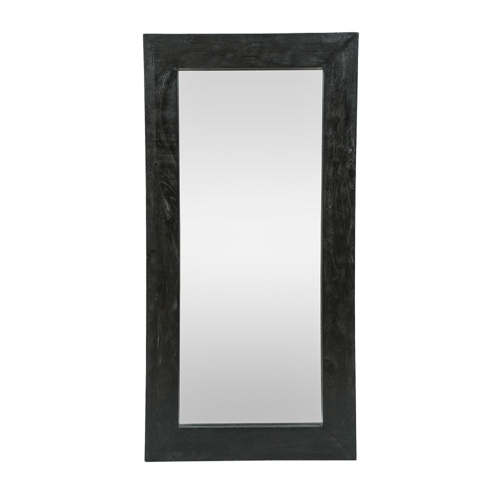 English Elm Christopher Knight Home® - Wood Ramsay Rustic Handcrafted Mango Wood Full-Length Standing Mirror — Tempered Glass, Black Finish, Durable Craftsmanship 71342.00