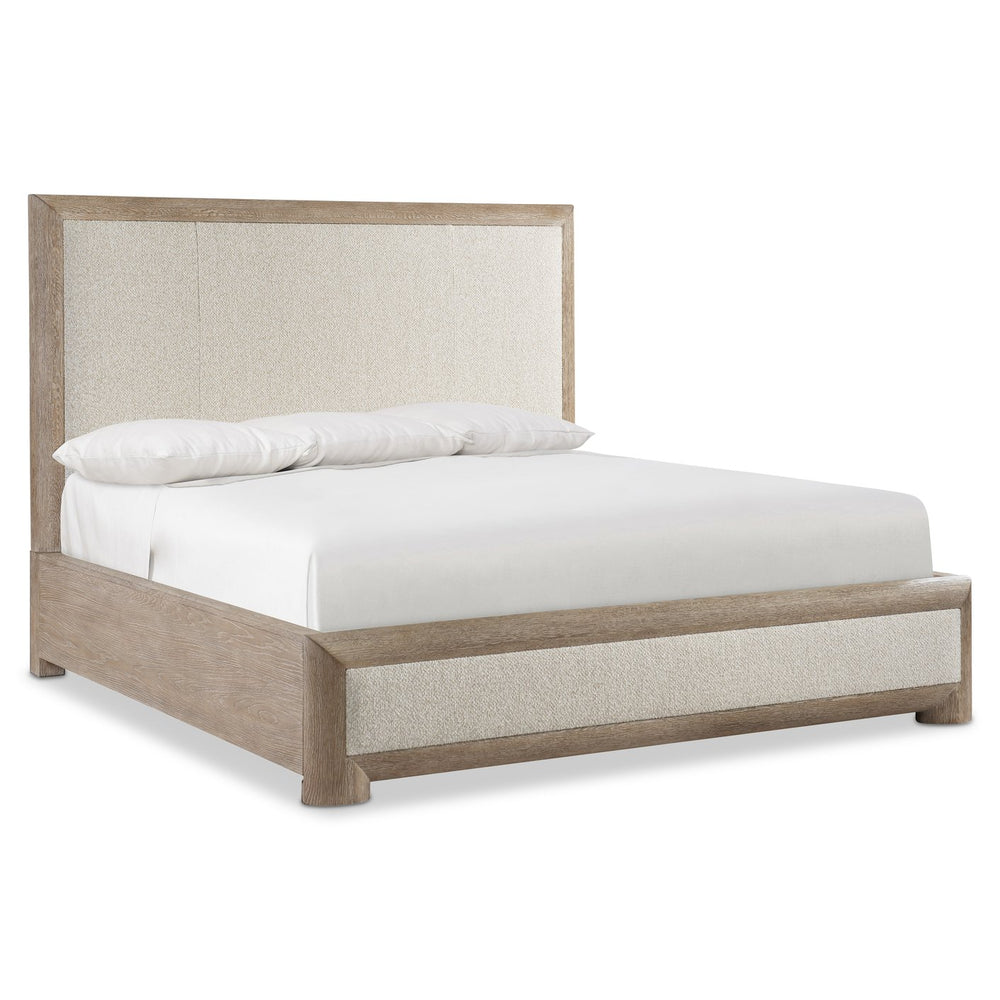 Bernhardt Bernhardt Aventura Panel Bed California King — Marcona Wood Finish, Upholstered Inset Panels, Rustic Modern Appeal K1907