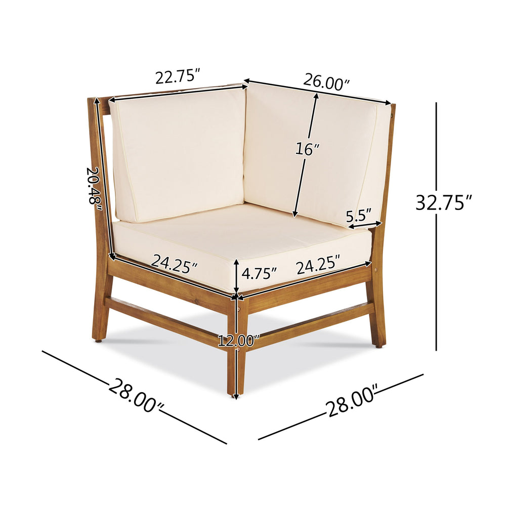 English Elm Perla Armless Accent Chair Tailored Low Profile Upholstered Seat for Living Room 58941.00CONCRM