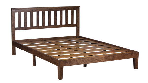 Porter Designs Porter Dusk Queen Bed In Solid Acacia Wood - Elegant Walnut Finish For Timeless Bedroom Style Brown Wood 04-108-14-8624