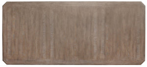 Hooker Furniture Sutter Executive Desk In Claro Distressed Oak With Champagne Hardware, 7-Drawer Storage & Slides 30.00 L x 66.00W x 30.25H 5981-10660-80