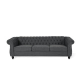 Christopher Knight Home® - Noble House - Parksley Tufted Chesterfield Fabric 3 Seater Sofa