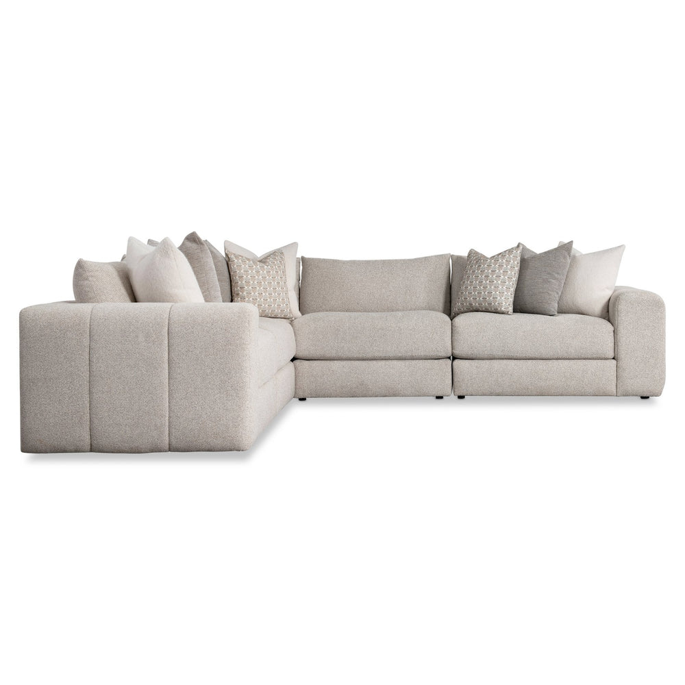 Bernhardt Bernhardt Vista 5-Piece Sectional Sofa — Plush Curved Corner Design, 9 Toss Pillows, Made-To-Order K2251