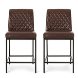 Christopher Knight Home® - Noble House - Osgood Contemporary Diamond Stitch Counter Stools (Set of 2)