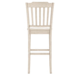 Homelegance By Top-Line Juliette Slat Back Bar Height Chairs (Set of 2) White Rubberwood