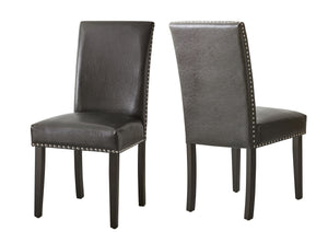 Steve Silver Verano Gray Leatherette Side Chair, Set of 2 VR450SG