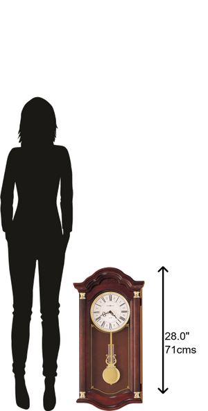 Hekman Furniture 620220 Lambourn I Wall Clock - Windsor Cherry Finish, Dual-chime Movement & Elegant Design For Home Windsor Cherry Lambourn I Wall Clock 620220