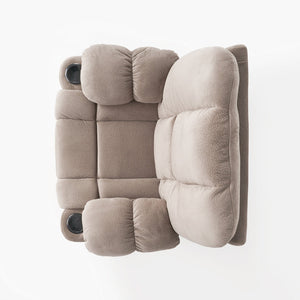 English Elm Christopher Knight Home® - Luxurious Manual Recliner Chair with Skin-Friendly Fabric, Dual Cup Holders, Ergonomic Padded Comfort Coffee 57578.00LAT