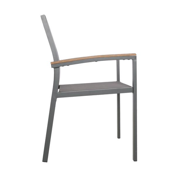 English Elm Christopher Knight Home® - Luton Dining Chair - Stylish Mid-Century Modern Design, Durable Weather-Resistant Aluminum & Comfort 62760.00GGRY