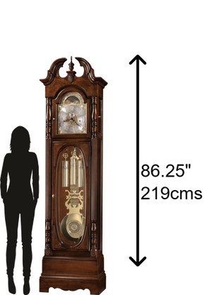 Hekman Furniture 611042 Stunning Robinson Grandfather Clock - Elegant Cherry Bordeaux Design With Chime Features Cherry Bordeaux Robinson Grandfather Clock 611042