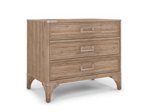 A.R.T. Furniture Passage Natural Oak Bedside Chest With 3 Soft-close Drawers & Usb Ports For Modern Bedroom Style Brown Ash Solids,Knotty Oak Veneers,Metal 287142-2302