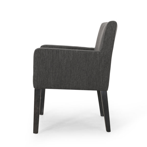 English Elm Arm Chair Upholstered Track Arm Contemporary Accent Seat for Living Room Reading Nook 69409.00CHAR