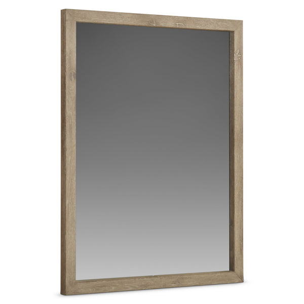 Bernhardt Bernhardt Tribeca Mirror — Aurum White Oak 46" X 34.5" Rustic-Modern Square Frame, Reversible Hang 333333