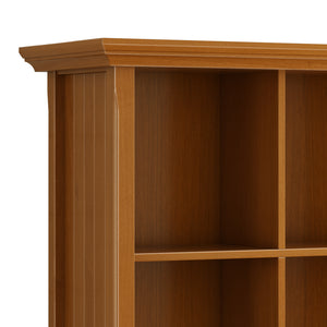 English Elm Acadian 9-Cube Bookcase & Storage Unit - Handcrafted Light Golden Brown With Timeless Design B136P158283