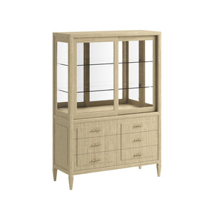 A.R.T. Furniture Eave II China Cabinet - Elegant Natural Wood Display with Glass Doors, Adjustable Shelves & Storage 436240-1825