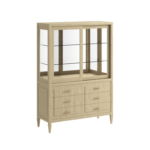 A.R.T. Furniture Eave II China Cabinet - Elegant Natural Wood Display with Glass Doors, Adjustable Shelves & Storage 436240-1825