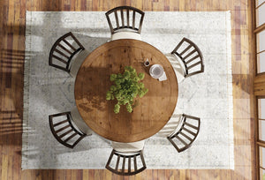 Hooker Furniture Big Sky Round Dining Table — 60" Rustic Hickory Top With Urn Pedestal, Distressed Vintage Natural Finish 6700-75203-97