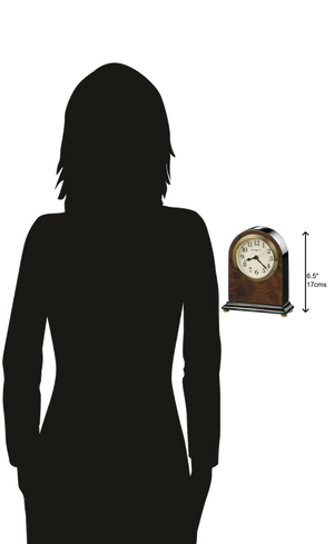 Hekman Furniture 645576 Elegant Bedford Tabletop Clock - Antique Walnut Finish, Quartz Movement & Timeless Design  Bedford Tabletop Clock 645576