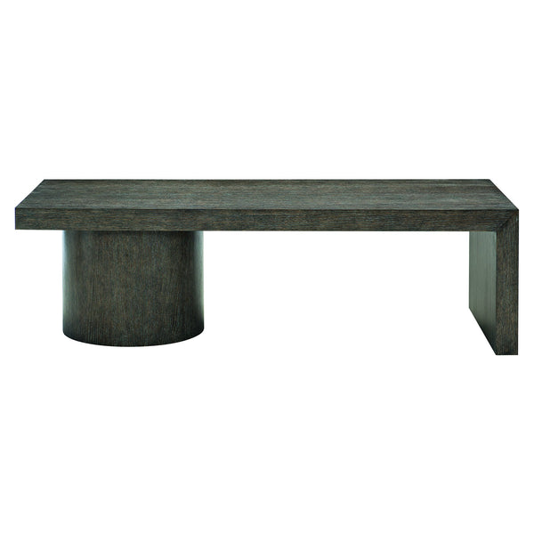 Bernhardt Bernhardt Rustic Modern Linea Rectangular Cocktail Table — 60"W Cerused Charcoal Oak Veneer Design 384022B