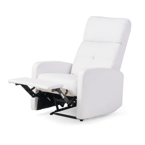 English Elm Christopher Knight Home® - RECLINER Plush PU Upholstered Push-Back Recliner with Contemporary Minimalist Design and Comfort White 57575.00WHI