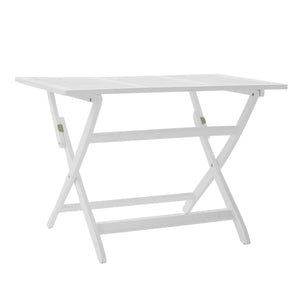 English Elm Positano Solid Acacia Outdoor Folding Table with Slatted Top for Patio or Deck 59327.00WHI-59328.00WHI4