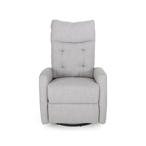 English Elm Christopher Knight Home® - Recliner Swivel Rocker with Glider Function, Push-Back Reclining Chair for Living Room & Nursery LIGHT GREY 65354.00LGRY