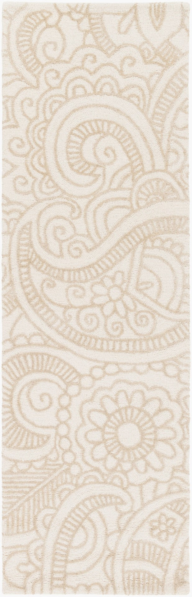 Surya Queensland Hand Hooked Wool Viscose Runner Rug for Hallways with Modern Minimalist Style QSL1000-268