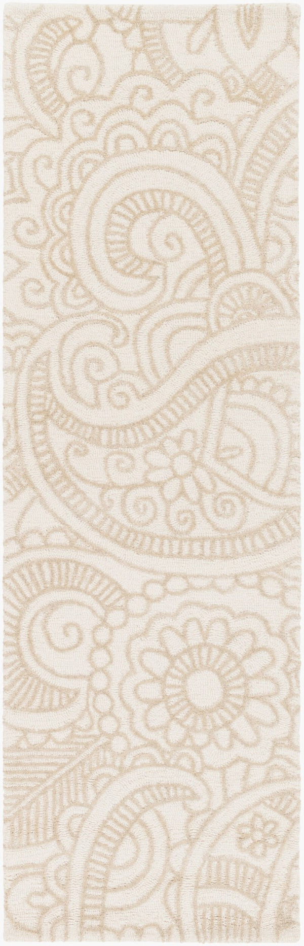 Surya Queensland Hand Hooked Wool Viscose Runner Rug for Hallways with Modern Minimalist Style QSL1000-268